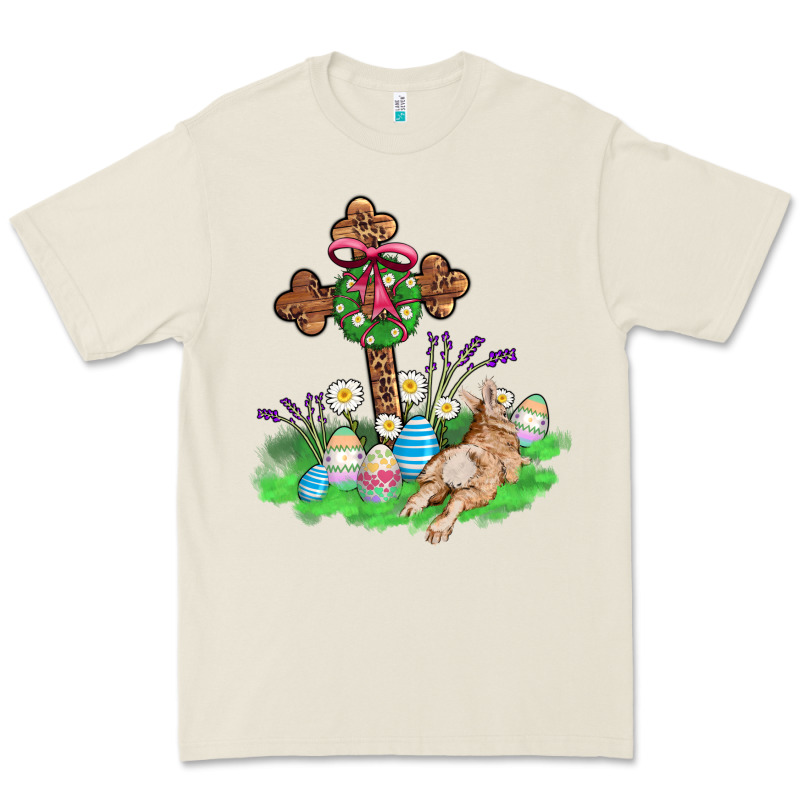 Religious Easter Bunny Cross Premium Tee by AdoDesignShop | Teevron