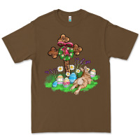 Cacao religious easter bunny cross Premium Tee - AdoDesignShop