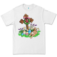 White religious easter bunny cross Premium Tee - AdoDesignShop