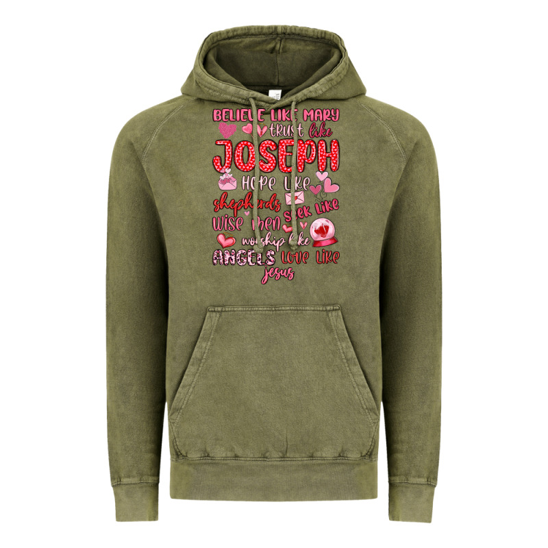 Believe Like Mary Trust Like Joseph Valentine S Da Vintage Hoodie by MaliasSmallBusiness | Teevron