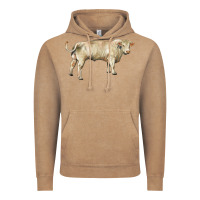 Vintage Coffee charolais bull Vintage Hoodie - RanaPortraitStore