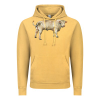 Vintage Mustard charolais bull Vintage Hoodie - RanaPortraitStore