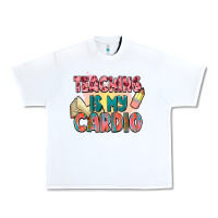 White teaching is my cardio Urban Heavy Tee - NancyCooperArtShop