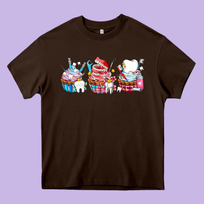 Dental Cupcakes Heavy Core Tee Designed By Adodesignshop