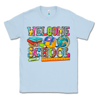 Dusty Blue welcome school Classic Tee - NancyCooperArtShop
