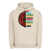 Pigment French Oak hispanic heritage month hand fan Urban Hoodie - BundleAndBundleShop