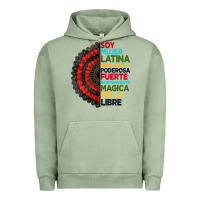 Pigment Oil Green hispanic heritage month hand fan Urban Hoodie - BundleAndBundleShop