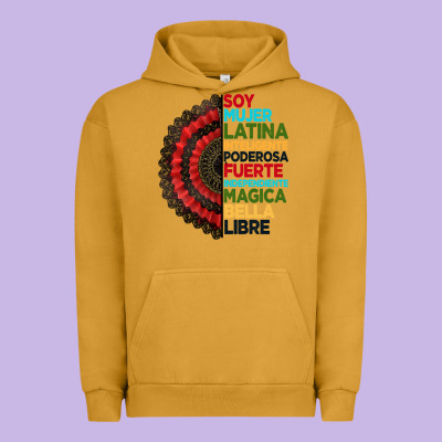 Hispanic Heritage Month Hand Fan Urban Hoodie Designed By Bundleandbundleshop