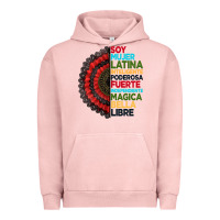 Pigment Salmon hispanic heritage month hand fan Urban Hoodie - BundleAndBundleShop