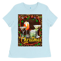 Baby Blue cocktail set for Christmas Ladies Tee - AdoDesignShop