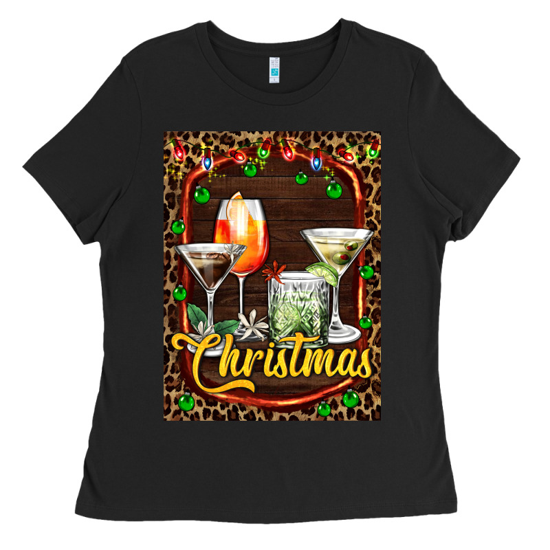 Cocktail Set For Christmas Ladies Tee by AdoDesignShop | Teevron