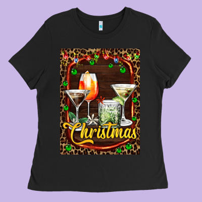 Cocktail Set For Christmas Ladies Tee Designed By Adodesignshop