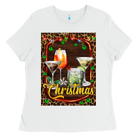 White cocktail set for Christmas Ladies Tee - AdoDesignShop