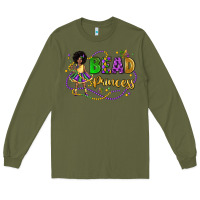Army Green bead princess mardi gras Long Sleeve Tee - LillyAllenDesigns