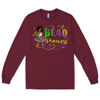 Burgundy bead princess mardi gras Long Sleeve Tee - LillyAllenDesigns