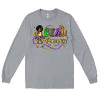 Heather Grey bead princess mardi gras Long Sleeve Tee - LillyAllenDesigns