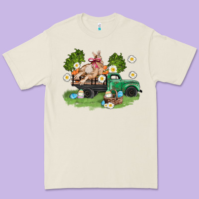 Easter Truck With Bunny Premium Tee Designed By Adodesignshop