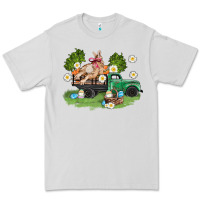 Dove Grey easter truck with bunny Premium Tee - AdoDesignShop