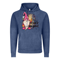Vintage Denim peace gnomie Vintage Hoodie - MaliasSmallBusiness