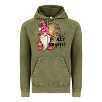 Vintage Olive peace gnomie Vintage Hoodie - MaliasSmallBusiness