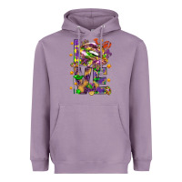 Lavender Mardi Gras love lips Heavyweight Hoodie - HowdyJamesFarm