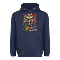 Navy Mardi Gras love lips Heavyweight Hoodie - HowdyJamesFarm
