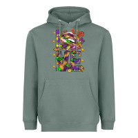 Sage Mardi Gras love lips Heavyweight Hoodie - HowdyJamesFarm
