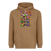 Toasted Coconut Mardi Gras love lips Heavyweight Hoodie - HowdyJamesFarm