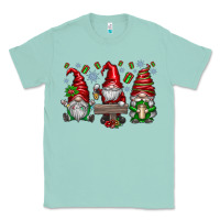 Seafoam christmas gnomes celebration Classic Tee - CowhideDigitalArt