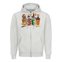 Dove Grey wizards coffee cups Zipper Hoodie - texasbilliewilder