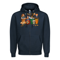 Navy wizards coffee cups Zipper Hoodie - texasbilliewilder