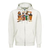 Oatmeal Heather wizards coffee cups Zipper Hoodie - texasbilliewilder