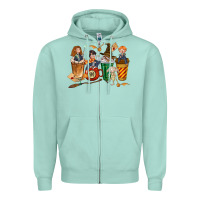 Seafoam wizards coffee cups Zipper Hoodie - texasbilliewilder