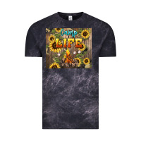 Cloud Black camp life Vintage Tee - NancyCooperArtShop
