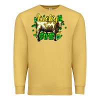 Antique Gold St. Patrick's Day Cow Premium Sweatshirt - HowdyJamesFarm