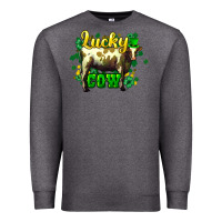 Charcoal Heather St. Patrick's Day Cow Premium Sweatshirt - HowdyJamesFarm