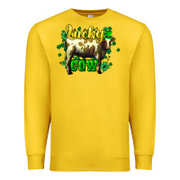 Lemon St. Patrick's Day Cow Premium Sweatshirt - HowdyJamesFarm