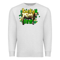 Oatmeal Heather St. Patrick's Day Cow Premium Sweatshirt - HowdyJamesFarm