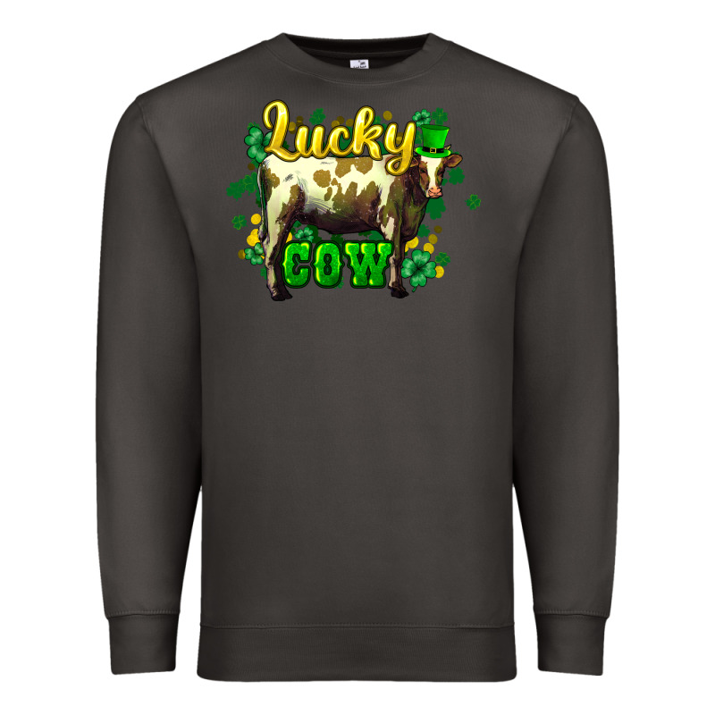 St. Patrick's Day Cow Premium Sweatshirt by HowdyJamesFarm | Teevron