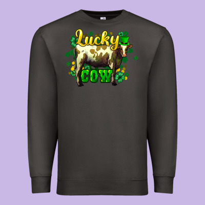 St. Patrick's Day Cow Premium Sweatshirt Designed By Howdyjamesfarm