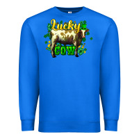 True Royal St. Patrick's Day Cow Premium Sweatshirt - HowdyJamesFarm