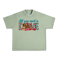Oil Green all you need is love Urban Heavy Tee - NancyCooperArtShop