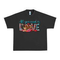 Pigment Black all you need is love Urban Heavy Tee - NancyCooperArtShop