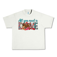 Pistachio all you need is love Urban Heavy Tee - NancyCooperArtShop
