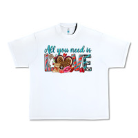 White all you need is love Urban Heavy Tee - NancyCooperArtShop