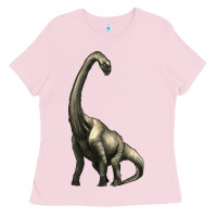 Bubblegum Pink brachiosaurus Ladies Tee - Artiststas