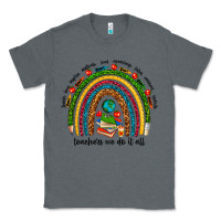Charcoal Heather teachers we do it all rainbow Classic Tee - NancyCooperArtShop