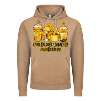 Vintage Coffee Childhood Cancer Awareness coffee cups Vintage Hoodie - NancyCooperArtShop