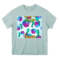 Arona seahorse and sea shell seamless pattern Heavy Core Tee - BundleAndBundleShop