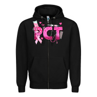 Black breast cancer pct patient care technician Zipper Hoodie - texasbilliewilder